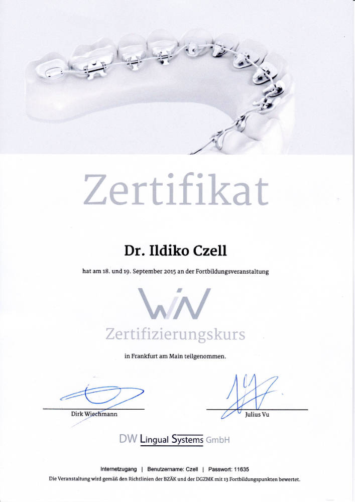 2015 09 18 19  IC WIN Lingual Systems Zertifizierung