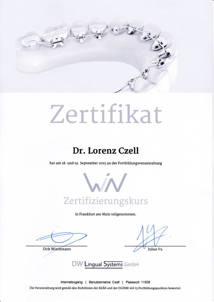 2015 09 18 19  LC WIN Lingual Systems Zertifizierung